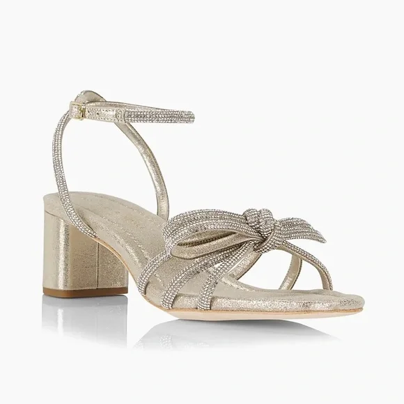 Loeffler Randall Gold Knotted Heels - Picture 3 of 5